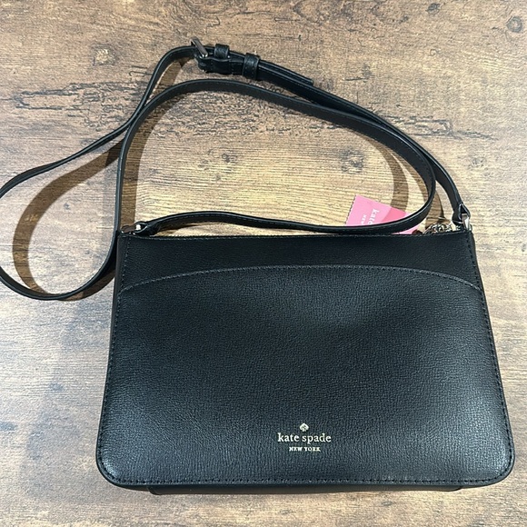 NWT Kate Spade Adel Medium Top Zip Crossbody Bag Purse - Black - Picture 10 of 10